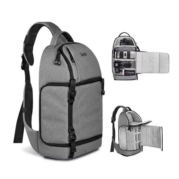 Zecti Sling Electronic Video Camera Bag Gray Strappy (bag only) - Picture 1 of 7